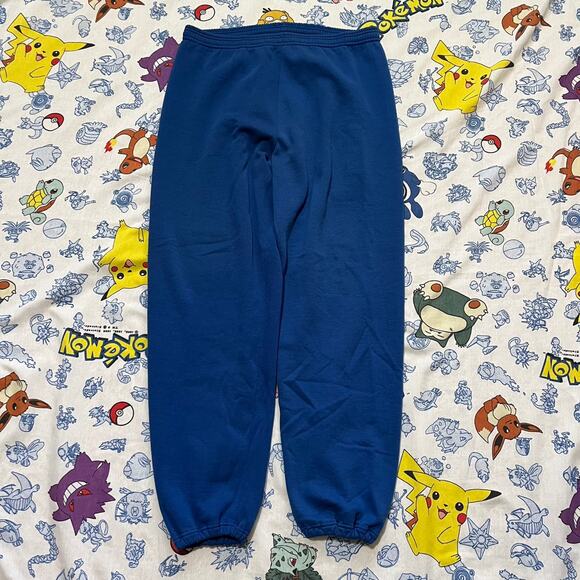 Vintage 90s Jerzees Blue Made in USA Cotton Sweatpants - Picture 1 of 3